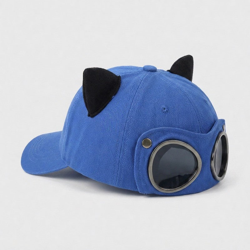 Chapeau à oreilles de chat avec lunettes de soleil - Bleu - One Size - image 6