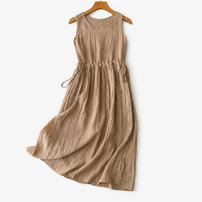 Robe midi à cordon en ramie lyocell - image 20
