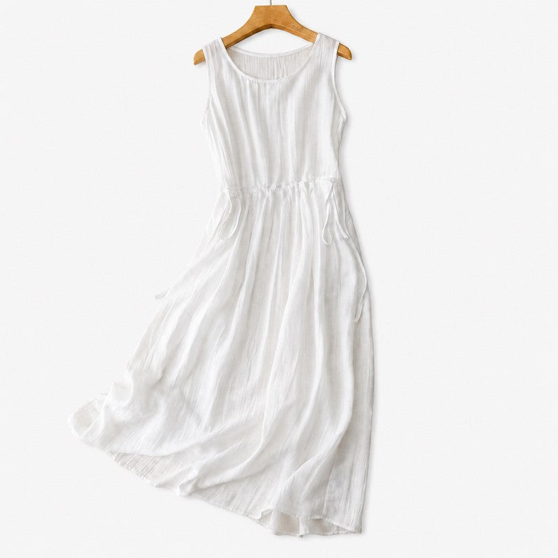 Robe midi à cordon en ramie lyocell - image 19