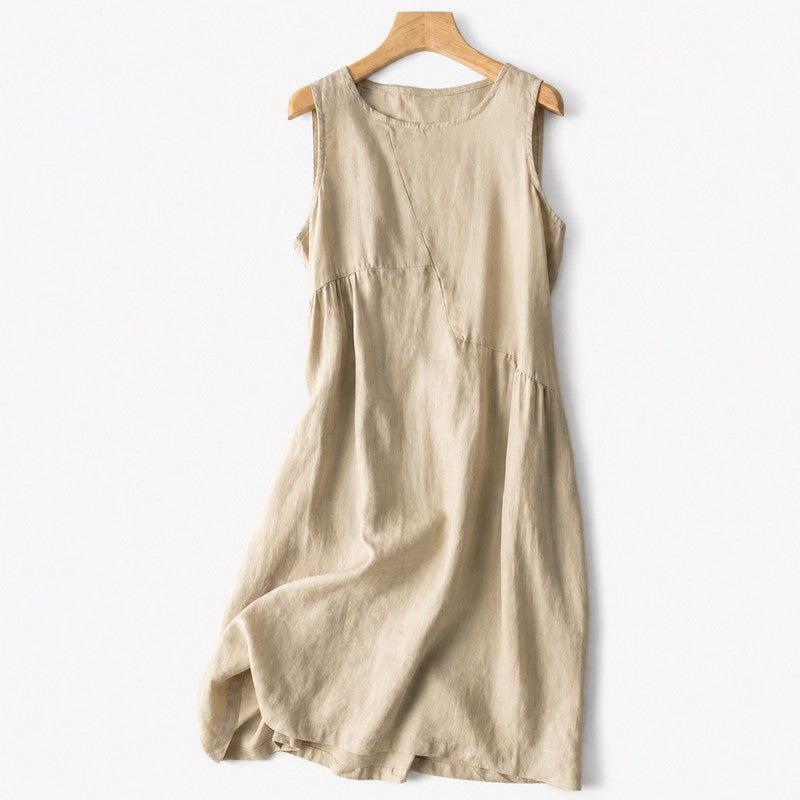 Robe midi à poches en coton et lin - image 10