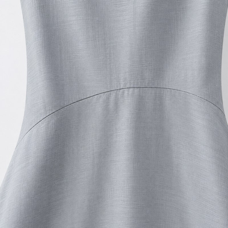 Robe midi en mélange de coton texturé - image 3