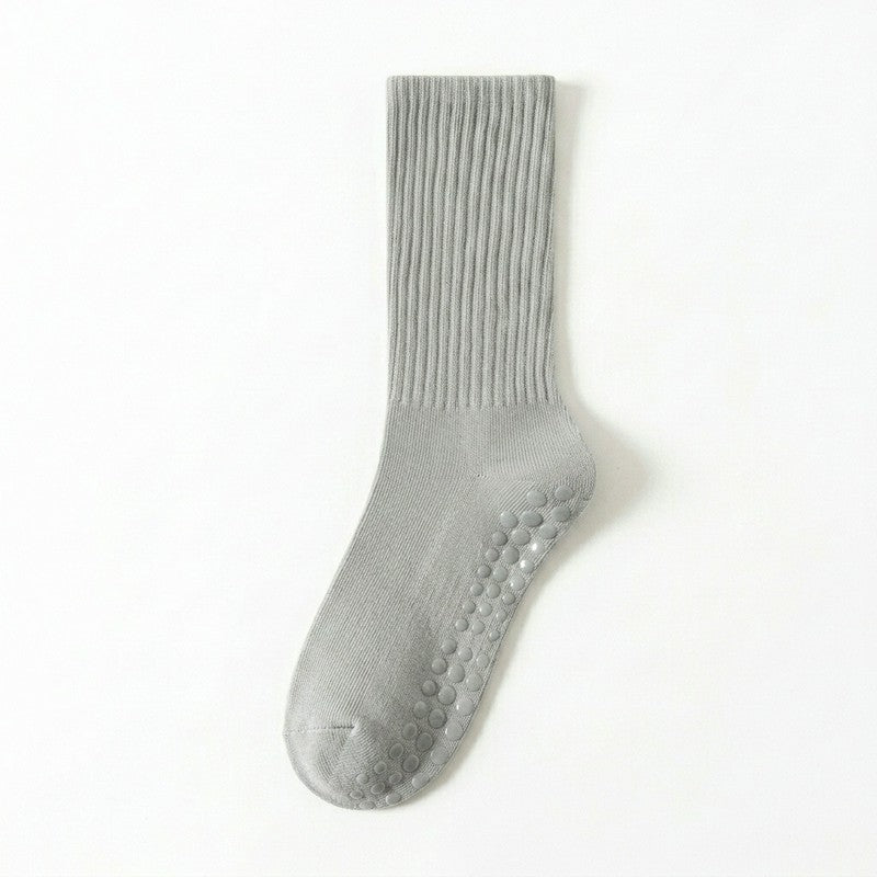 Chaussettes de yoga en mélange de coton côtelé doux (4 paires) - Gris clair - 40(US2-7) - image 11