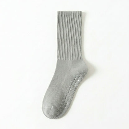 Chaussettes de yoga en mélange de coton côtelé doux (4 paires) - Gris clair - 40(US2-7) - image 11