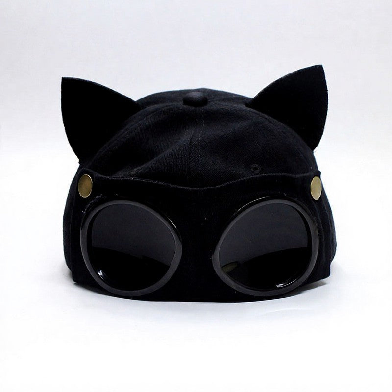 Chapeau à oreilles de chat avec lunettes de soleil - image 4