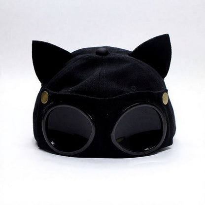 Chapeau à oreilles de chat avec lunettes de soleil - image 4