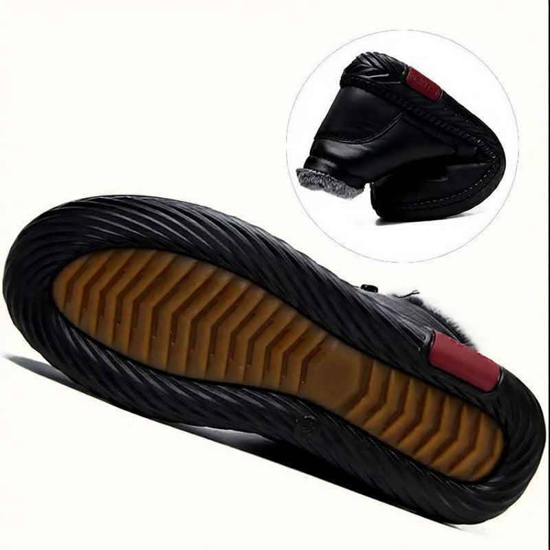Pantoufles d'hiver grandes tailles doublées en fausse fourrure avec fermeture éclair latérale - image 9