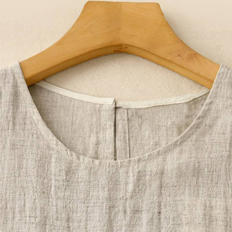Robe maxi décontractée en coton et lin - image 2