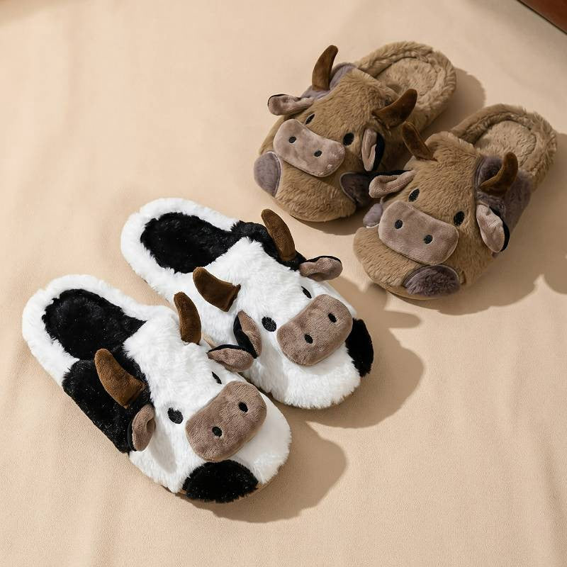 Pantoufles d'intérieur en peluche Cozy Cow - image 6