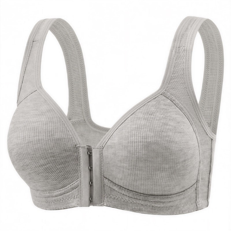 Soutien-gorge sans armatures à fermeture avant pour un maintien quotidien - Gris foncé - 2XL - image 11