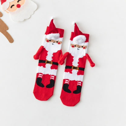 Chaussettes courtes tricotées sapin de Noël tenant une main - D - EU36-42(US3-8.5) - image 5