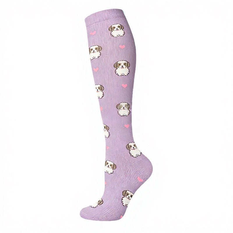 Chaussettes de compression ludiques pour chats et chiens (5 paires) - Violet - S/M - image 9