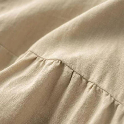 Robe midi à poches en coton et lin - image 6