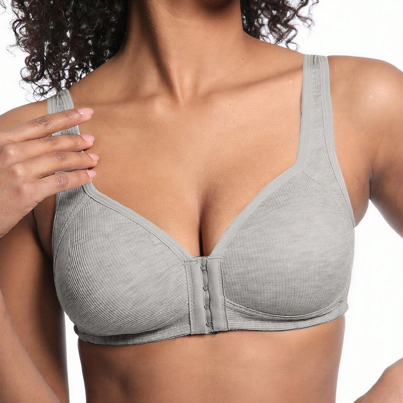 Soutien-gorge sans armatures à fermeture avant pour un maintien quotidien - image 0