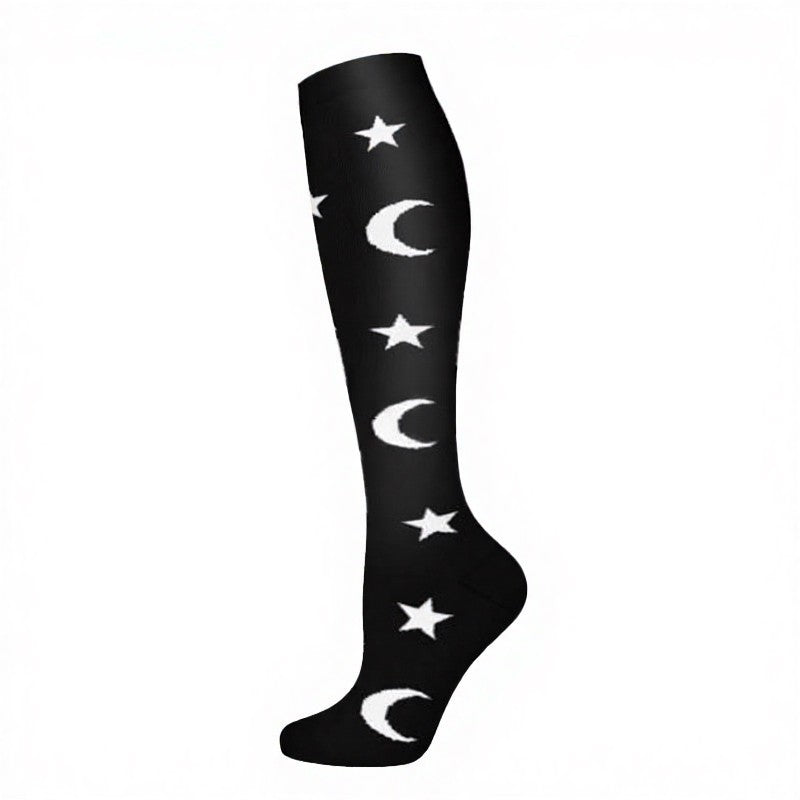 Chaussettes de compression Étoile Lune Fleur (3 paires) - Étoile - S/M - image 6