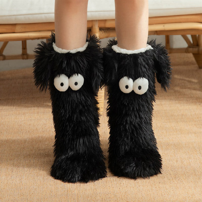 Chaussettes-chaussons à yeux de dessin animé - Noir - EU37-45 (US4-11) - image 6