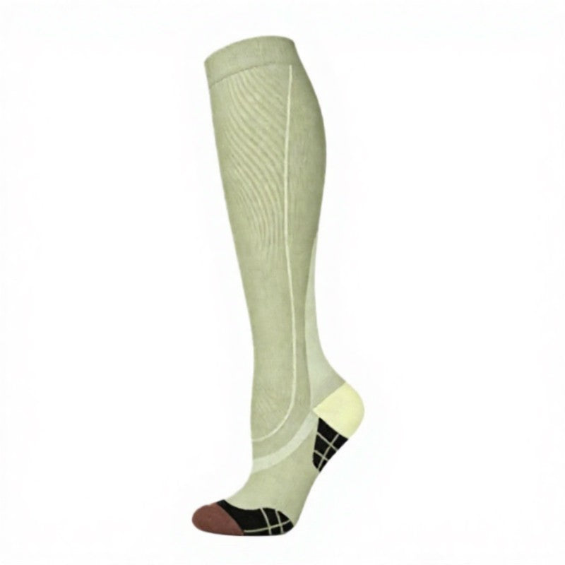 Chaussettes de compression à rayures contrastées (3 paires) - Vert - S/M - image 3