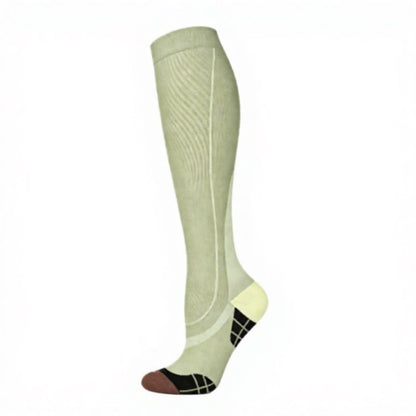 Chaussettes de compression à rayures contrastées (3 paires) - Vert - S/M - image 3