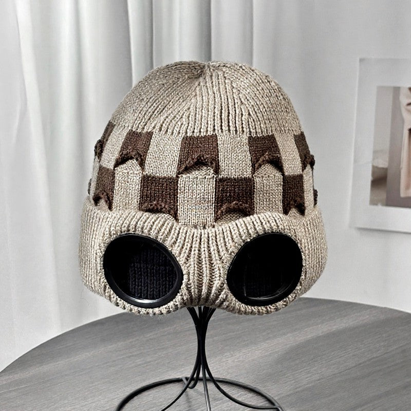 Bonnet côtelé à lunettes - Kaki - One Size - image 2