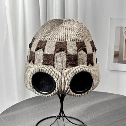 Bonnet côtelé à lunettes - Kaki - One Size - image 2