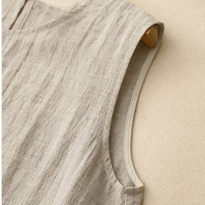 Robe maxi décontractée en coton et lin - image 6