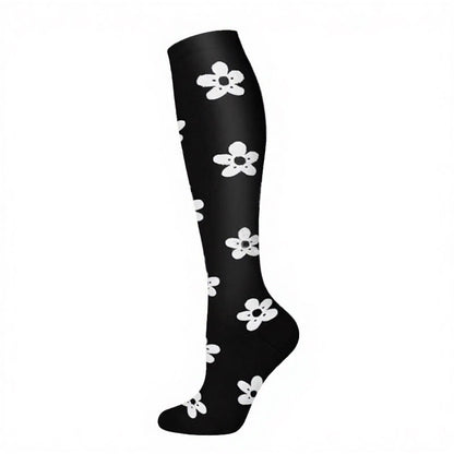 Chaussettes de compression Étoile Lune Fleur (3 paires) - Fleur - S/M - image 4