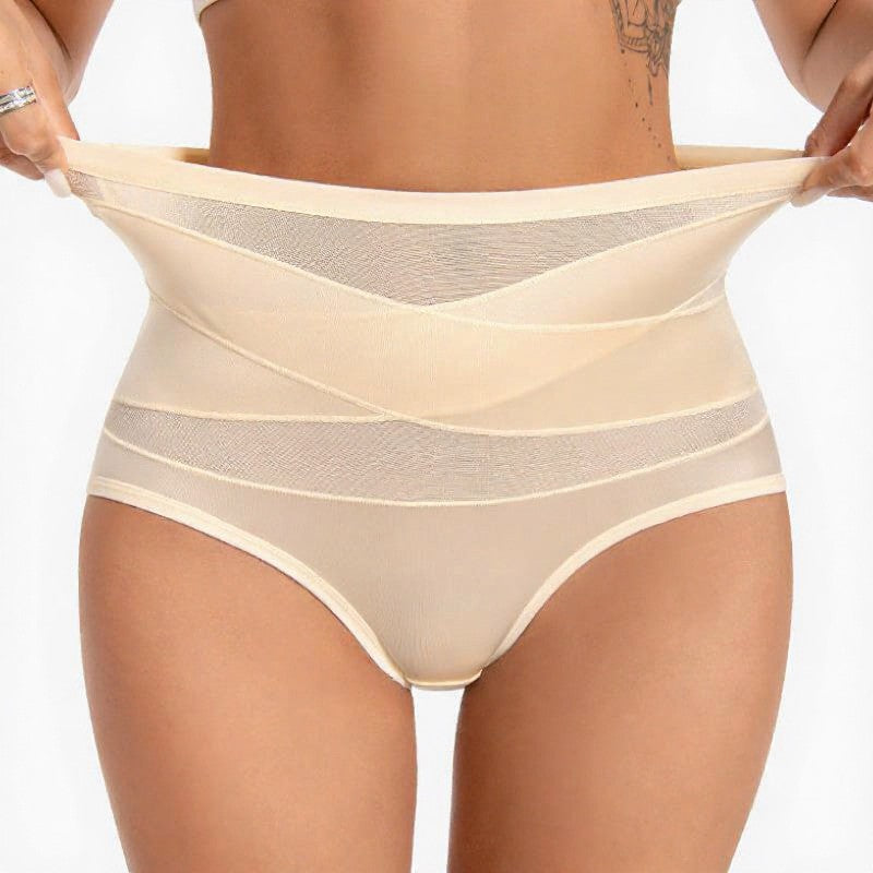 Culotte gainante taille haute en résille - image 1