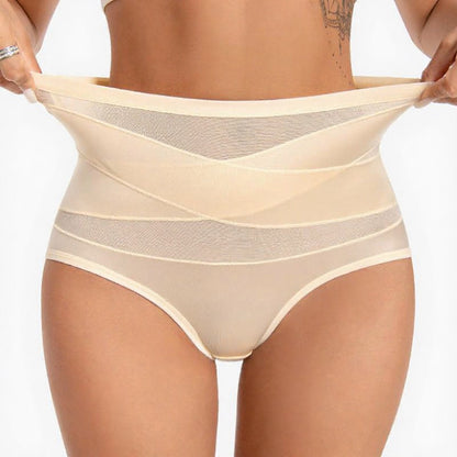 Culotte gainante taille haute en résille - image 1