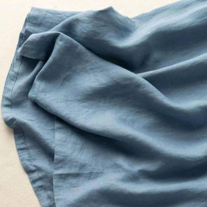 Robe midi à poches en coton et lin - image 5