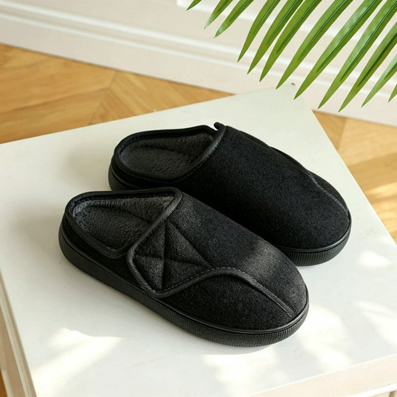 Pantoufles pour diabétiques à ouverture de pied ajustable - Noir - UE47-48(US11) - image 6