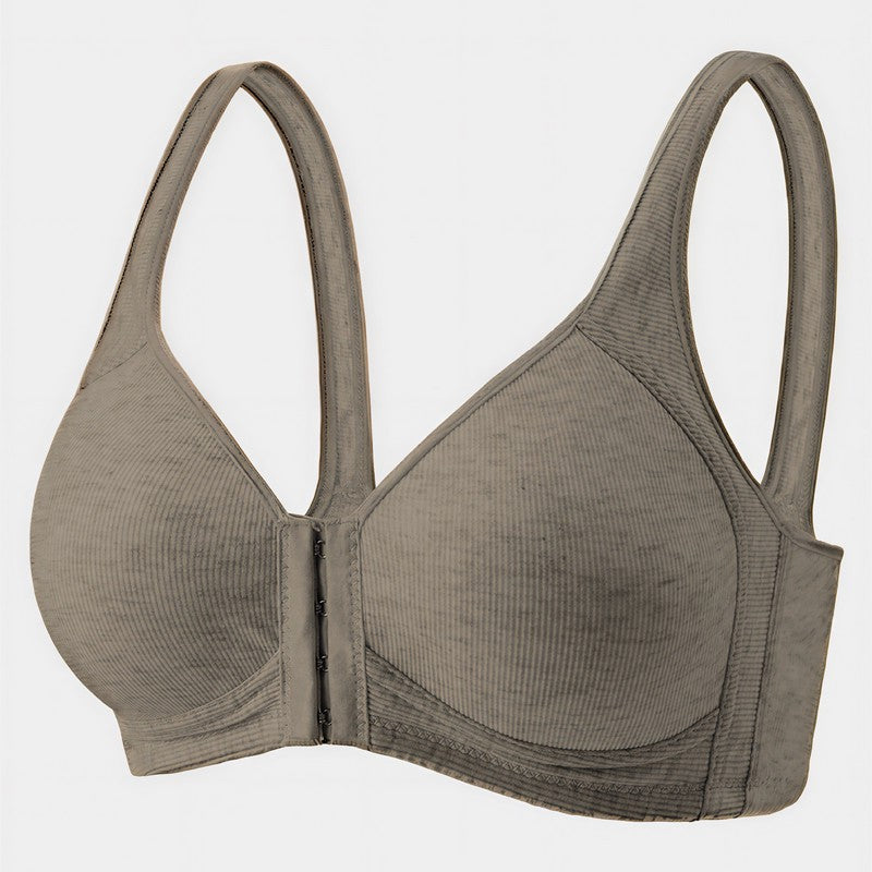 Soutien-gorge sans armatures à fermeture avant pour un maintien quotidien - Café - 2XL - image 8