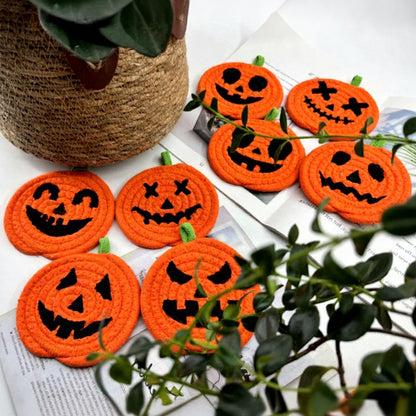 Dessous de verre citrouille d'Halloween (8 pièces) - image 2