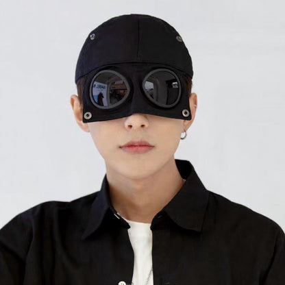 Chapeau style streetwear vintage à lunettes - image 0