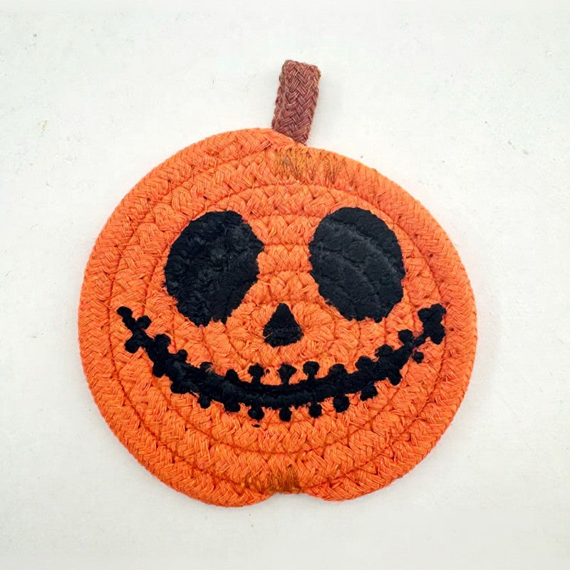 Dessous de verre citrouille d'Halloween (4 pièces) - UN - One Size - image 3