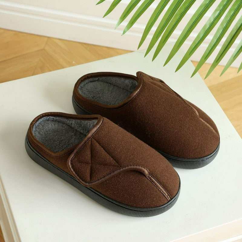 Pantoufles pour diabétiques à ouverture de pied ajustable - Brun - UE47-48(US11) - image 4