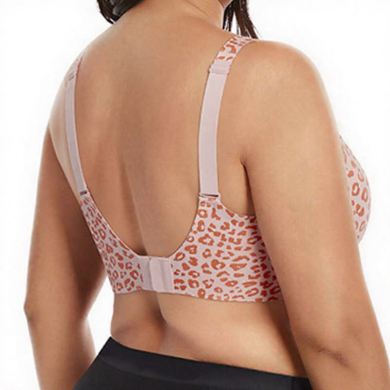 Soutien-gorge sans armatures à pois et imprimé léopard - image 4