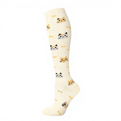 Chaussettes de compression ludiques pour chats et chiens (5 paires) - Beige - S/M - image 8