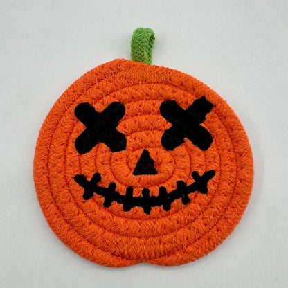 Dessous de verre citrouille d'Halloween (8 pièces) - UN - One Size - image 4