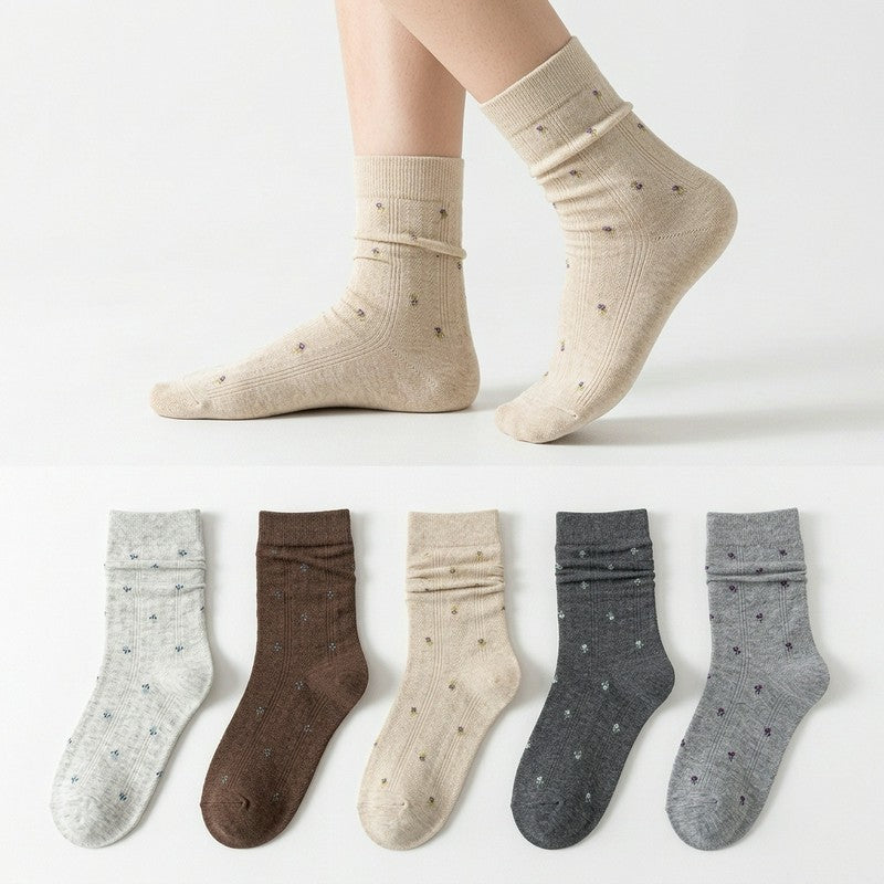 Chaussettes décontractées en mélange de coton (5 paires) - Multicolore - 40 (US2-7) - image 0