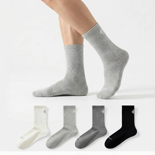 Chaussettes classiques côtelées en mélange de coton (4 paires) - Multicolore - EU39-44(US6-10) - image 0