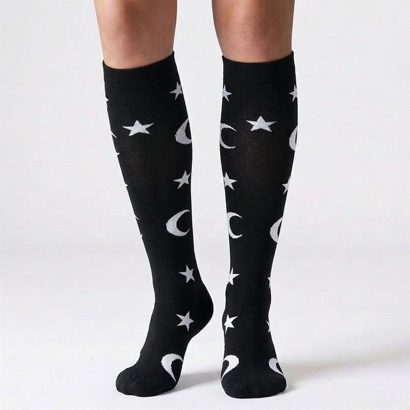 Chaussettes de compression Étoile Lune Fleur (3 paires) - image 3