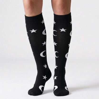 Chaussettes de compression Étoile Lune Fleur (3 paires) - image 3