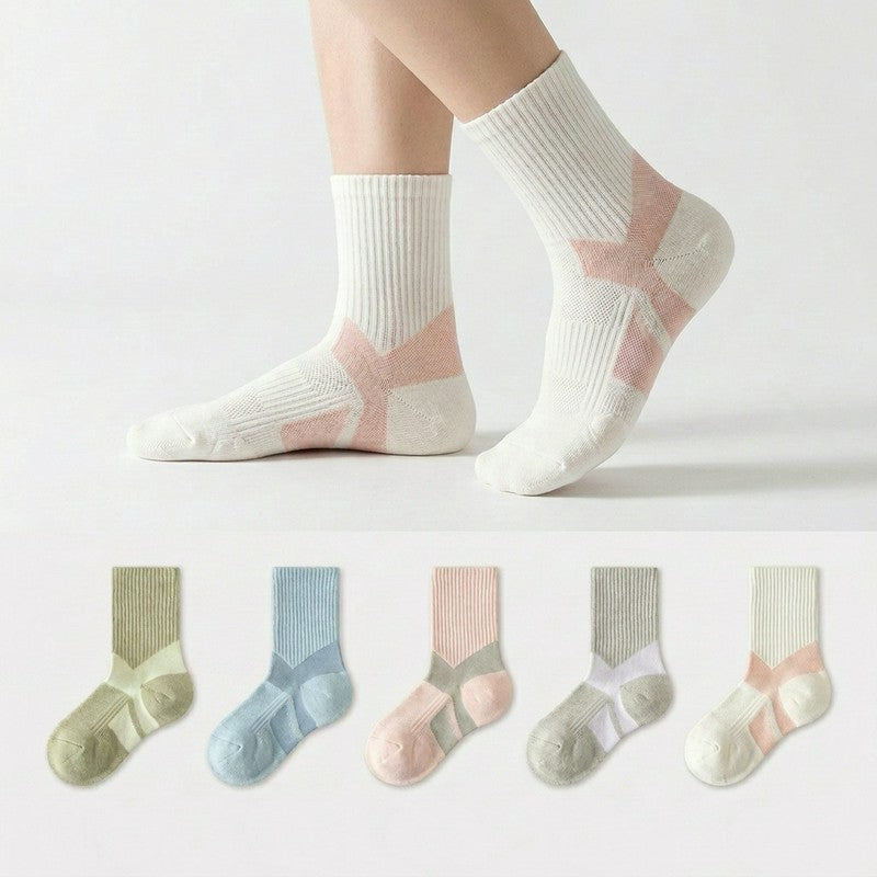 Chaussettes de compression respirantes avec soutien de la voûte plantaire (5 paires) - image 0