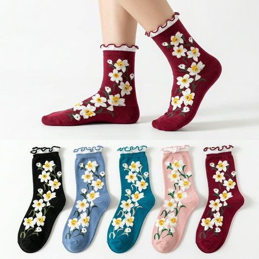 Chaussettes Daisy Ruffle Everyday Crew (5 paires) - image 0