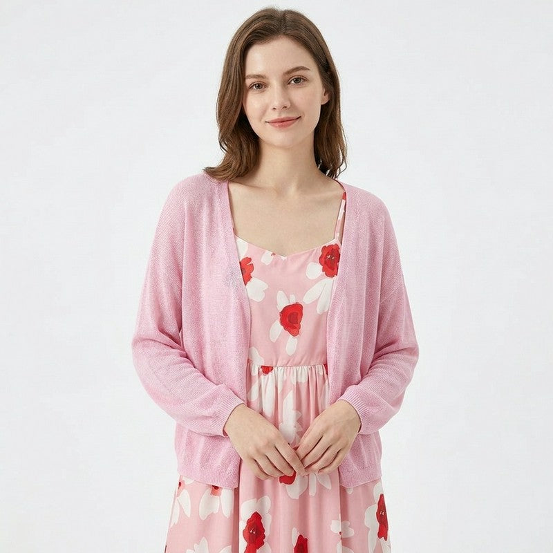 Ensemble deux pièces à fleurs rose poudré - image 7