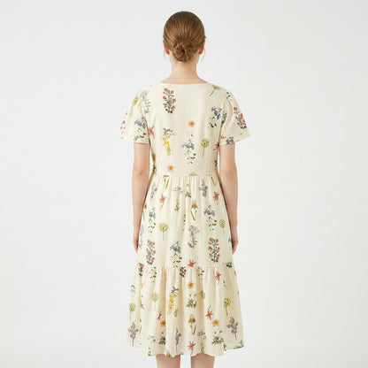 Robe maxi boutonnée sur le devant à motif botanique - image 8
