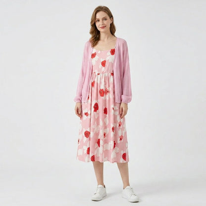 Ensemble deux pièces à fleurs rose poudré - image 9