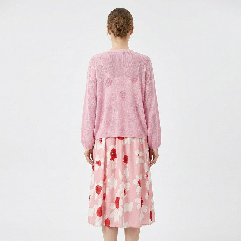 Ensemble deux pièces à fleurs rose poudré - image 10