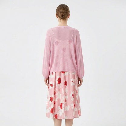 Ensemble deux pièces à fleurs rose poudré - image 10