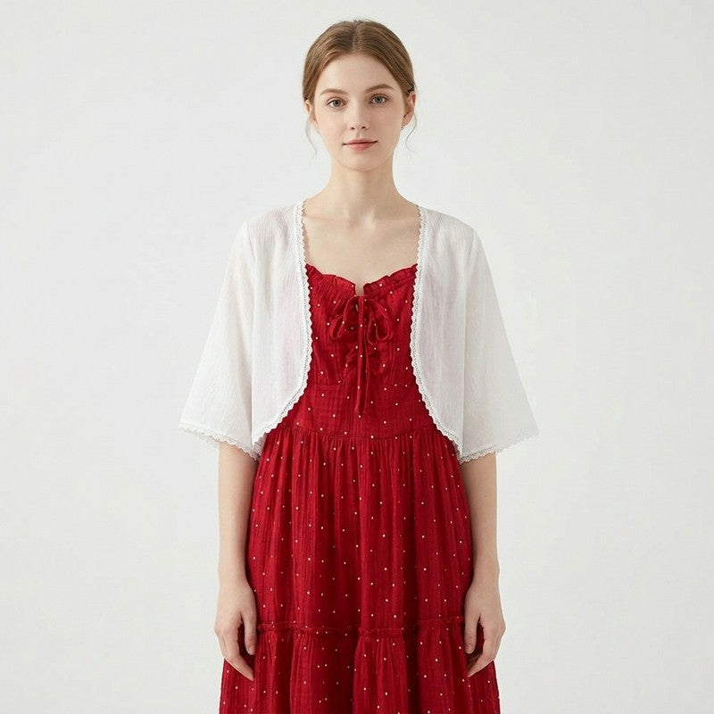 Ensemble deux pièces robe à pois romantique - image 4