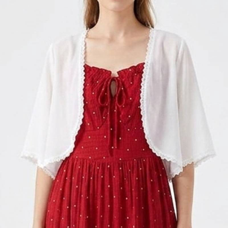 Ensemble deux pièces robe à pois romantique - image 6